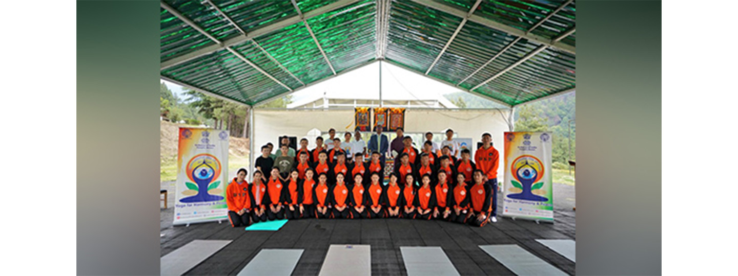  'International Day of Yoga' special yoga session at De-Suung Skilling Programme, Thimphu.