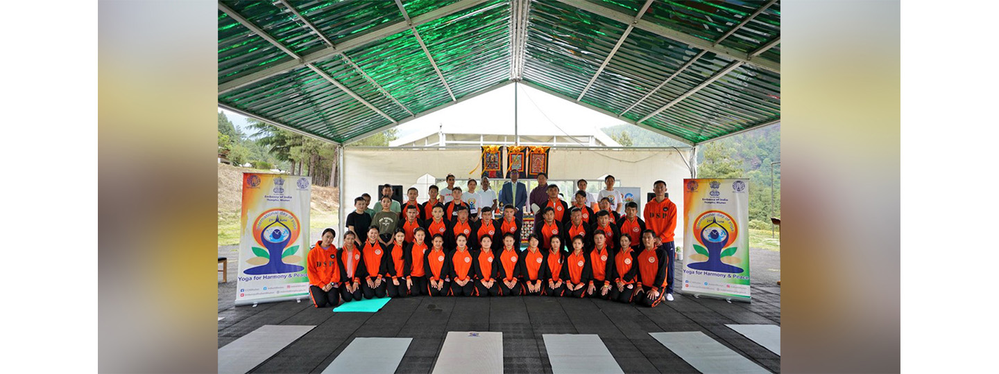  'International Day of Yoga' special yoga session at De-Suung Skilling Programme, Thimphu.