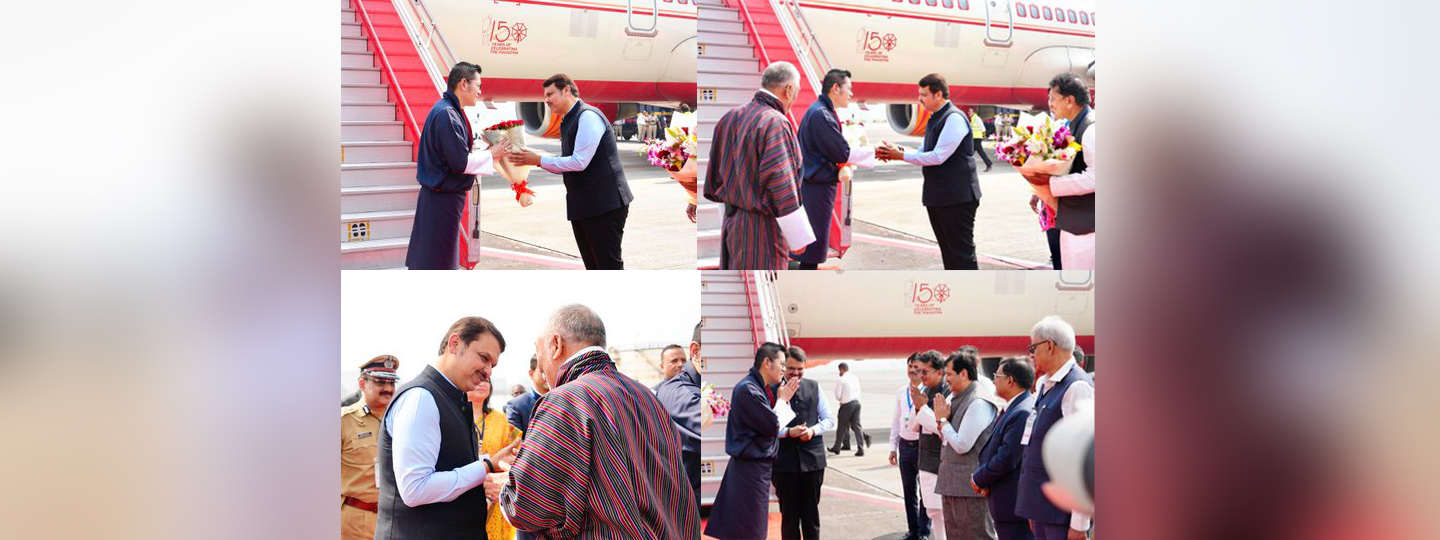  Maharashtra extents a very warm welcome to His Majesty the King of Bhutan, Jigme Khesar Namgyel Wangchuck as he arrives in Mumbai !