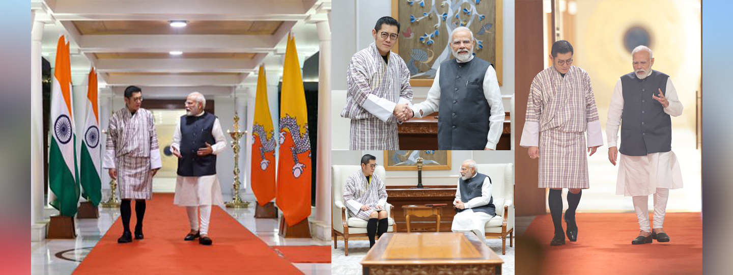  Pleasure to welcome His Majesty the King of Bhutan, Jigme Khesar Namgyel Wangchuk to India. We had very warm and positive discussions on various facets of the unique and exemplary India-Bhutan