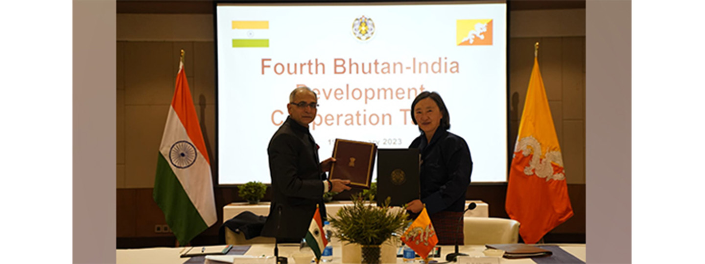  Foreign Secretary Shri Vinay Kwatra and Foreign Secretary of Bhutan Aum Pema Choden co-chaired the 4th India-Bhutan Development Cooperation Talks
