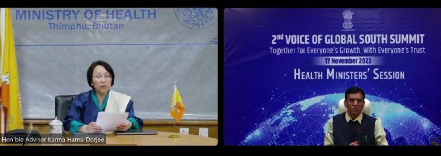  Health Minister's Session of the 2nd #VoiceOfGlobalSouth Summit

Thank you Dasho Karma Hamu Dorjee, Hon'ble Advisor to the Ministry of Health, Interim Government of Bhutan, for your participation and insightful remarks on the 'Solutions from the Global South for One Health'.
