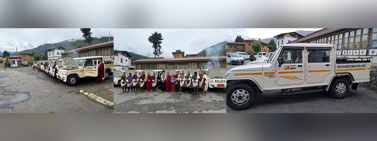  India Bhutan Education partnership: Utility vehicles were handed over to RGoB as part of the PTA project for improvement of infrastructure in Central Schools in Bhutan. (01 June 2025)