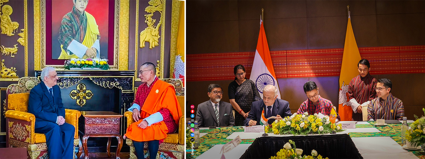  Signing of a Memorandum of Understanding (MoU) between India and Bhutan to further strengthen bilateral cooperation in agriculture and allied sectors.