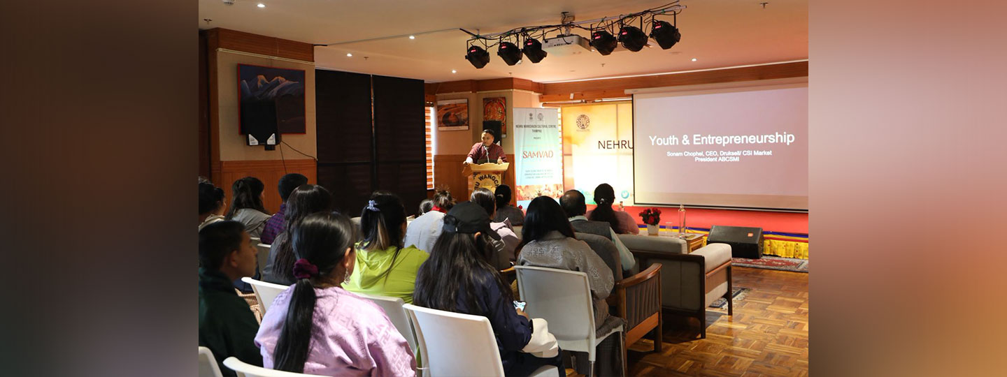  NWCC, Thimphu hosted a #SamvadSeries session on ‘Youth and Entrepreneurship’ with Mr. Sonam Chopel, CEO CSI Market. Mr. Chopel shared an inspiring account of the entrepreneurial journey behind CSI Market and his personal reflections as an entrepreneur.