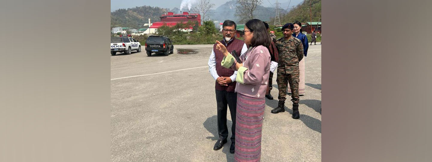  Ambassador @SudhakarDalela, with local officials, visited the Motanga Industrial Park in Samdrupjongkhar.