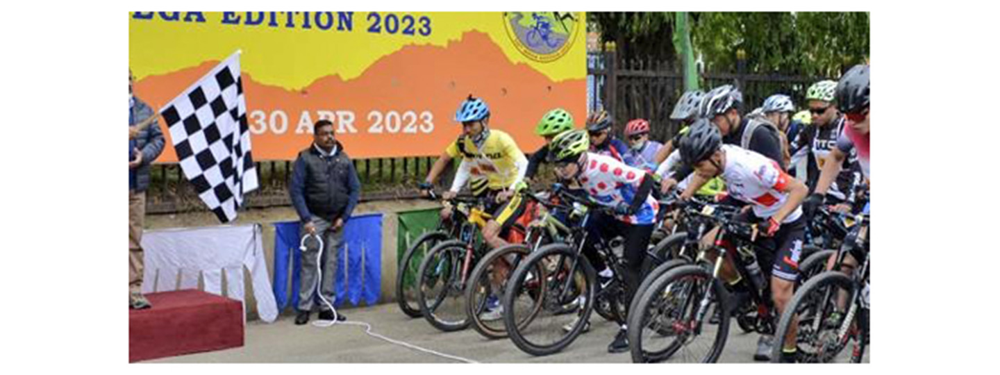  Ambassador Sudhakar Dalela flagged off the 'Enduring Friendship Mountain Bike Challenge' 2023 organized by Bhutan Olympic Committee and Project Dantak.