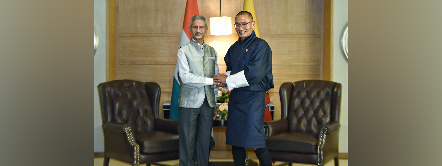  Prime Minister of Bhutan, H.E. Dasho Tshering Tobgay with the External Affairs Minister, Dr. S. Jaishankar in Delhi.(06 September 2025)