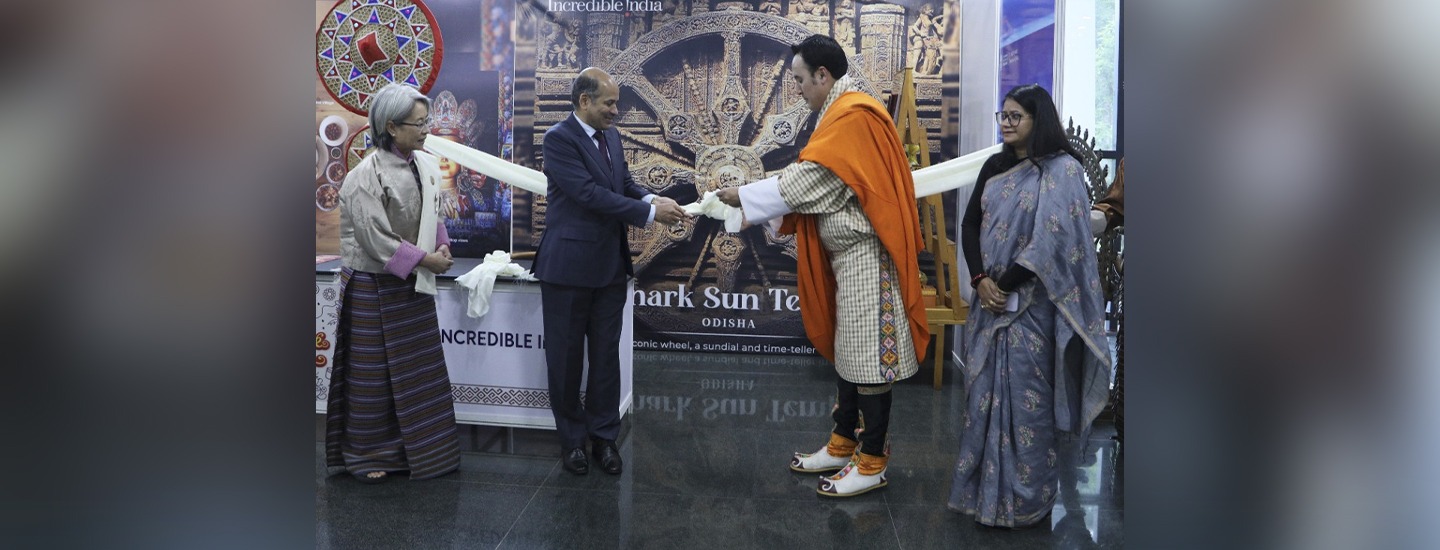  Ambassador Sandeep Arya and Lyonpo Namgyal Dorji, Minister for Industry, Commerce & Employment, inaugurated the Incredible India pavilion at the Bhutan International Travel mart, to showcase India tourism. (11 June 2026)