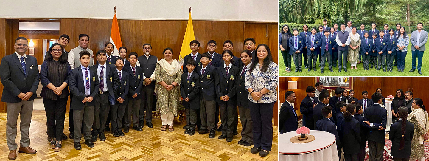  Ambassador Sudhakar Dalela engages with @MayoorAjmer students on India-Bhutan friendship at India House.