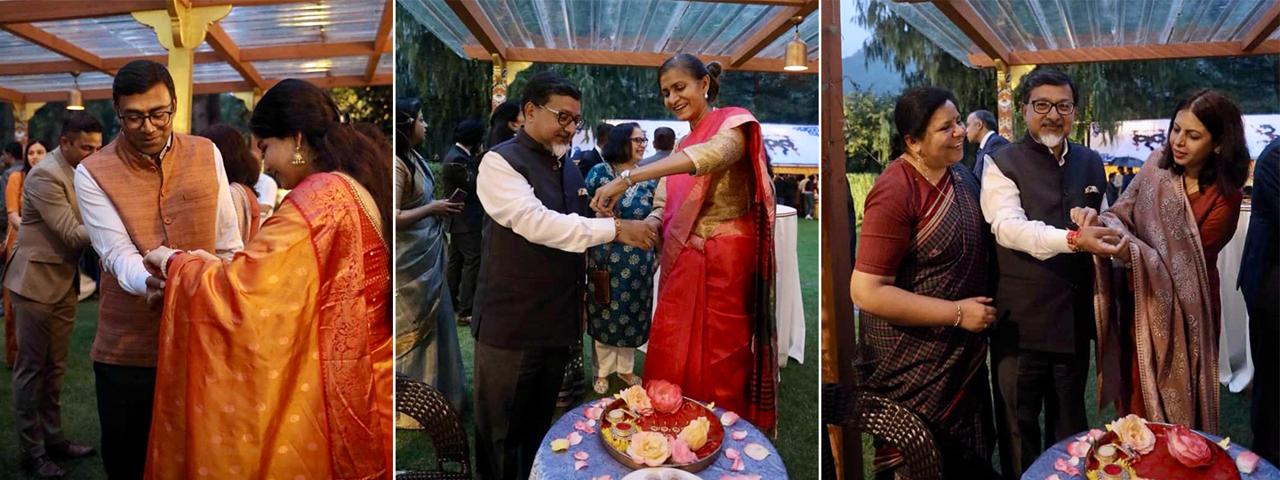  Embassy team 
 celebrated #RakshaBandhan with members of the Indian community