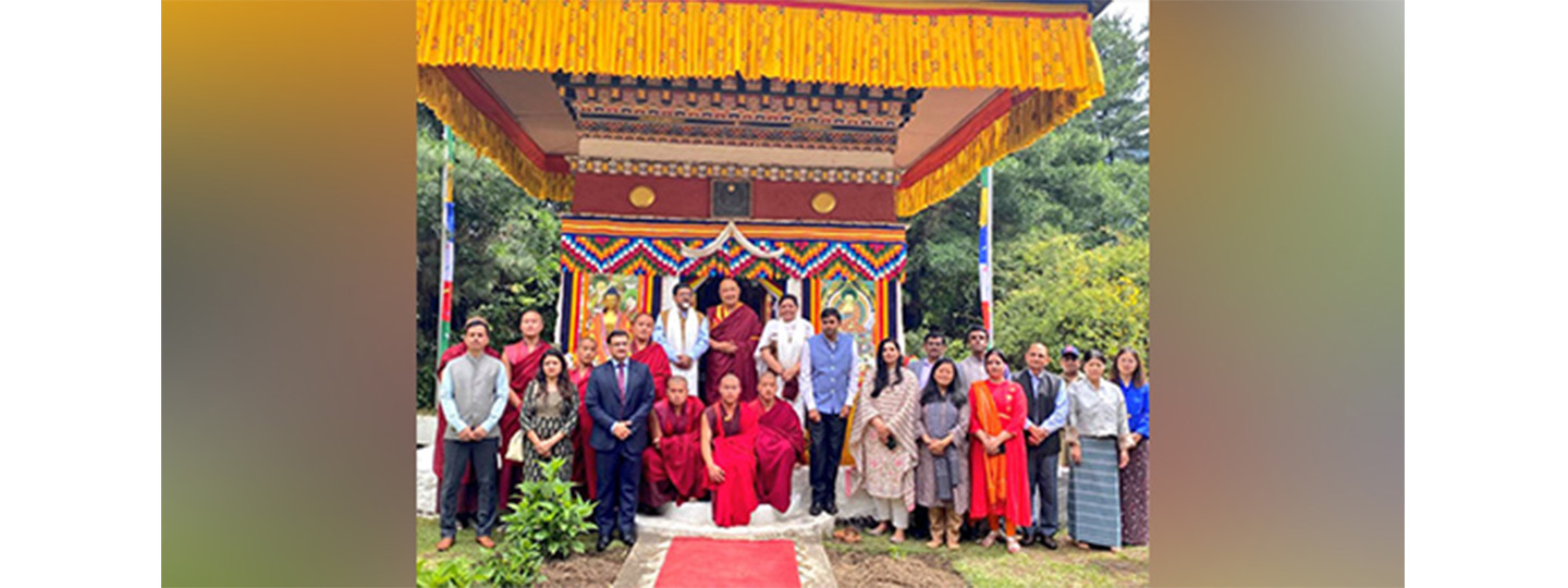  Embassy team and Indian community members offered prayers on the occasion of Ashadha Purnima at the India House Estate, along the Central Monastic Body of Bhutan.