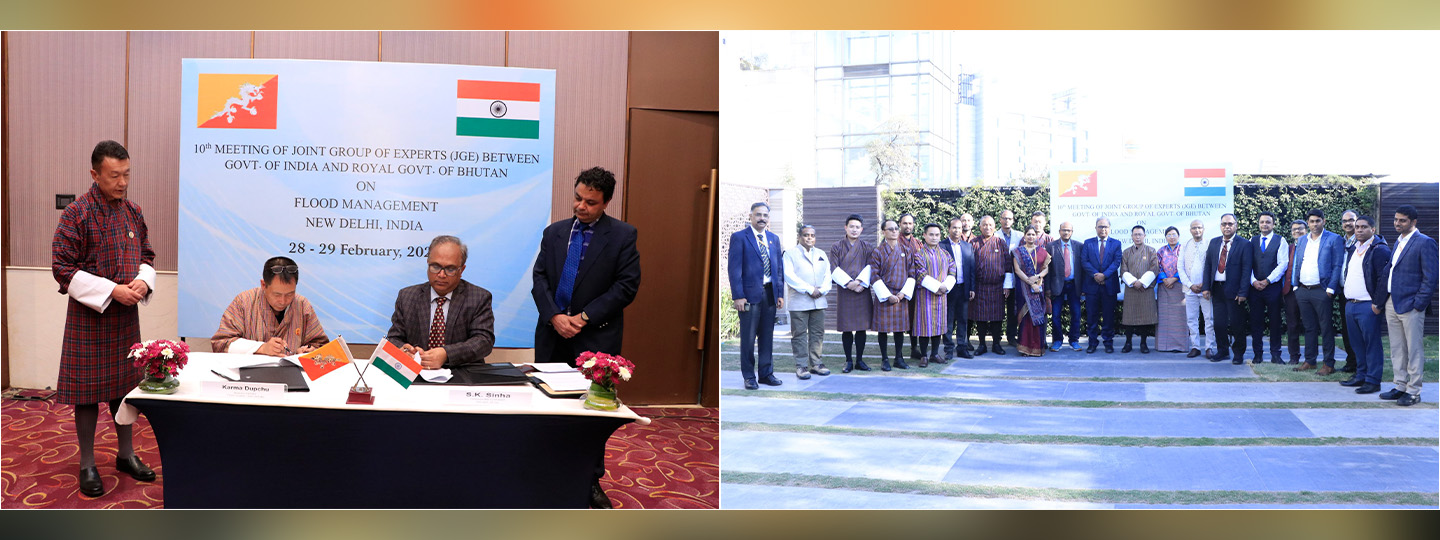  The 10th meeting of the Joint Group of Experts on flood management between India Bhutan was held at New Delhi. The expert group discussed ways to mitigate flood impact in vulnerable areas and modernise monitoring and data sharing systems. 