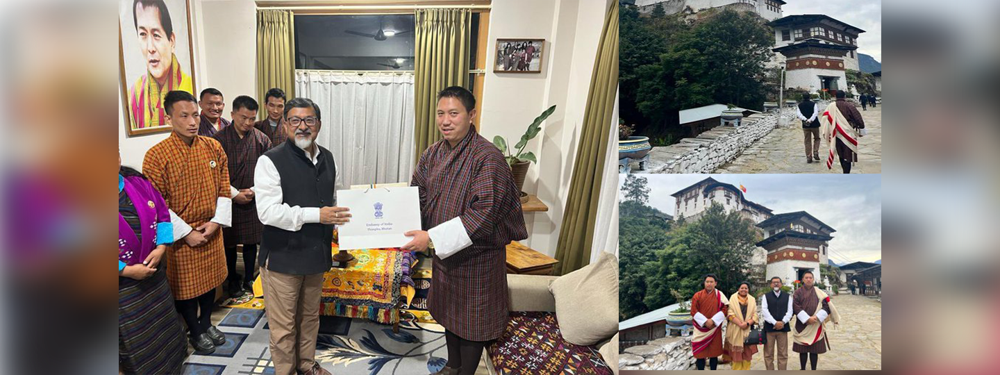  Ambassador 
@SudhakarDalela
 visited the historic Lhuentse Dzong and interacted with Dzongkhag officials. Fruitful discussion on how Bhutan-India friendship projects are impacting lives of local communities, and ways to deepen Bhutan-India partnership.