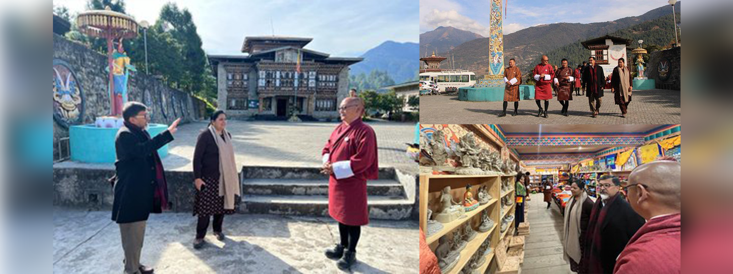  Ambassador 
@SudhakarDalela
 met with the faculty and students of the College of Zorig Chusum in Trashiyangtse, imparting training in 13 traditional arts of Bhutan. 

Government of India is honoured to partner with the institute in development of classrooms and hostels.  