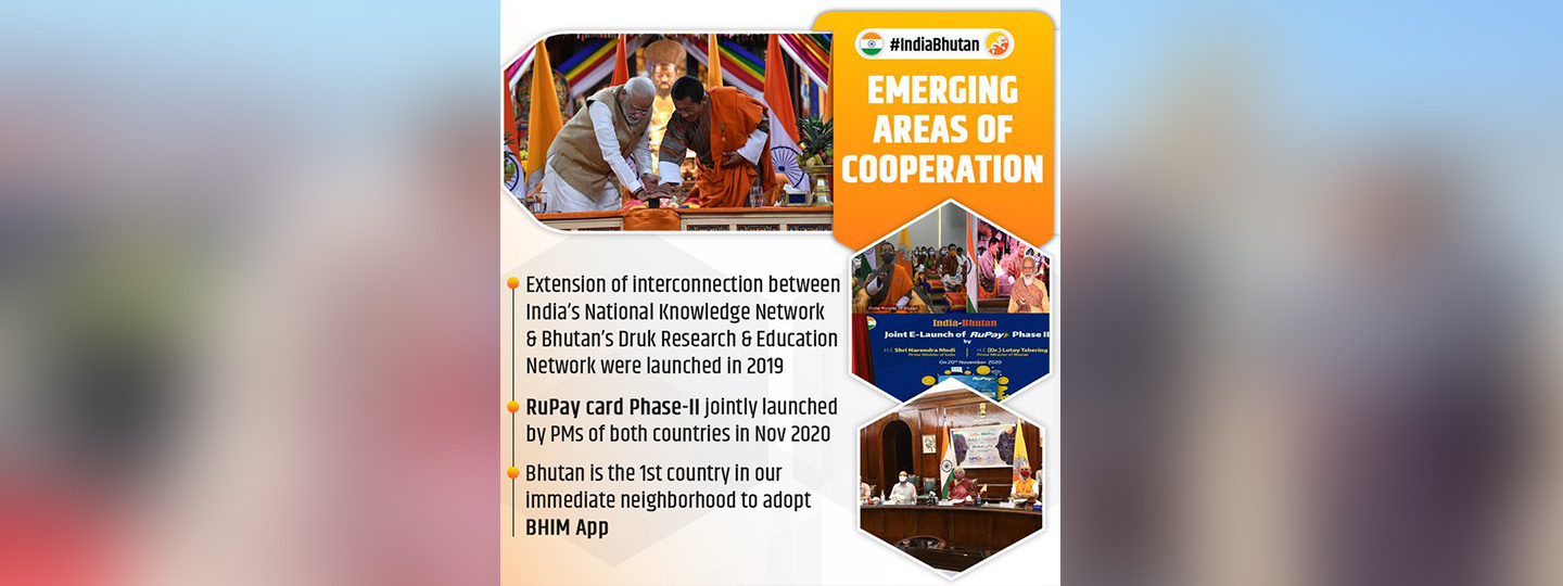  
India-Bhutan Forging ties in new and emerging areas.