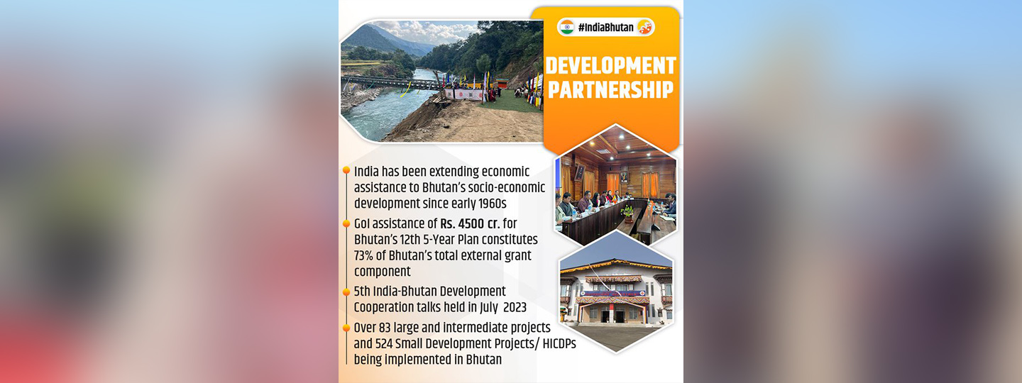  
India-Bhutan Development Partnership is an important pillar of bilateral cooperation.