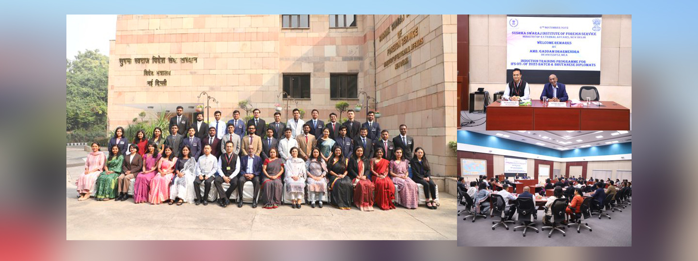  Congratulations and best wishes to Karma Dema and Lhapchu Karma Wangchuk, officers from the Bhutanese Foreign Service who are training with the Indian Foreign Service 2023 batch at 
@SSIFS_MEA
.