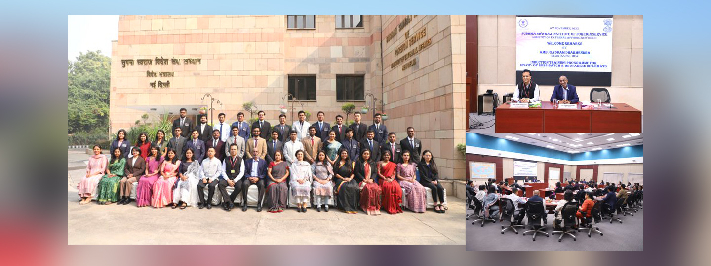  Congratulations and best wishes to Karma Dema and Lhapchu Karma Wangchuk, officers from the Bhutanese Foreign Service who are training with the Indian Foreign Service 2023 batch at 
@SSIFS_MEA
.