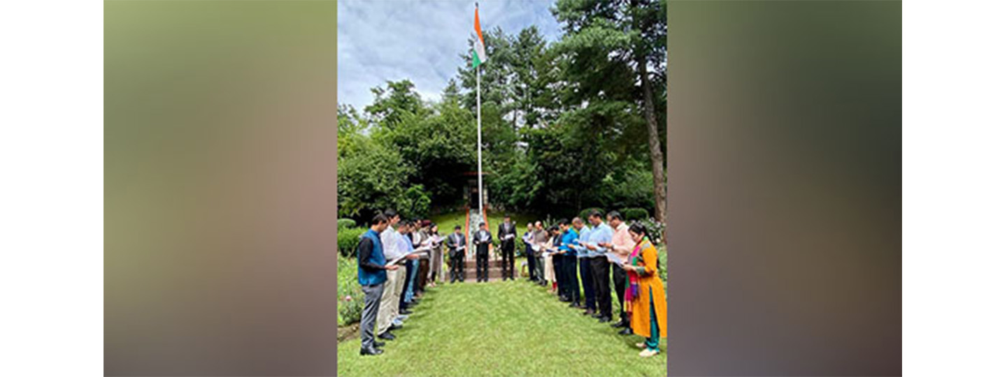  Embassy officials take the Panch Pran pledge
