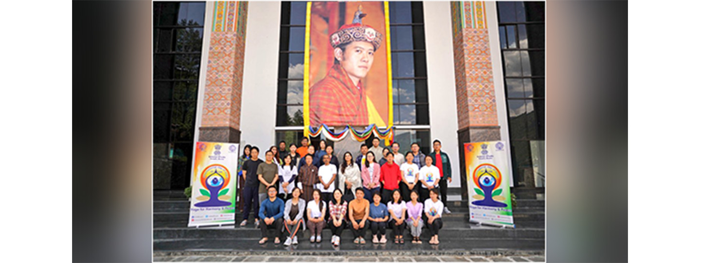  'International Day of Yoga' special yoga session at Centre for Bhutan & GNH Studies (CBS), Thimphu.