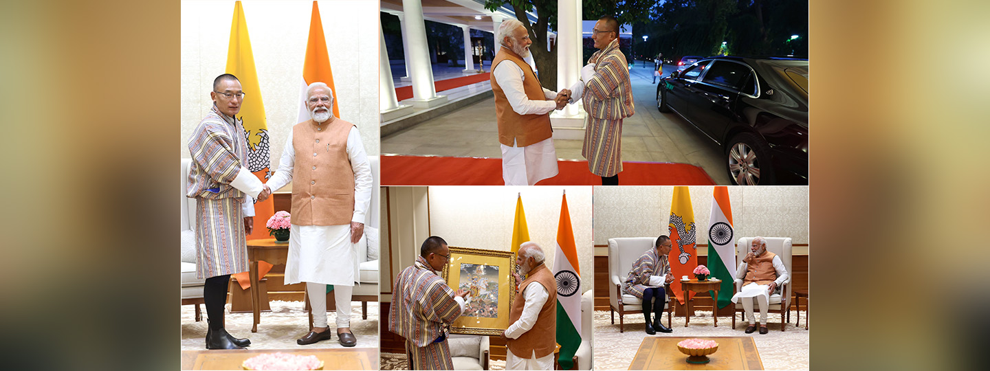  Glad to meet my friend and PM of Bhutan 
@tsheringtobgay on his first overseas visit in this term. Had productive discussions encompassing various aspects of our unique and special partnership. I convey heartfelt thanks to His Majesty the King of Bhutan and @PMBhutan for inviting me to visit Bhutan next week.
