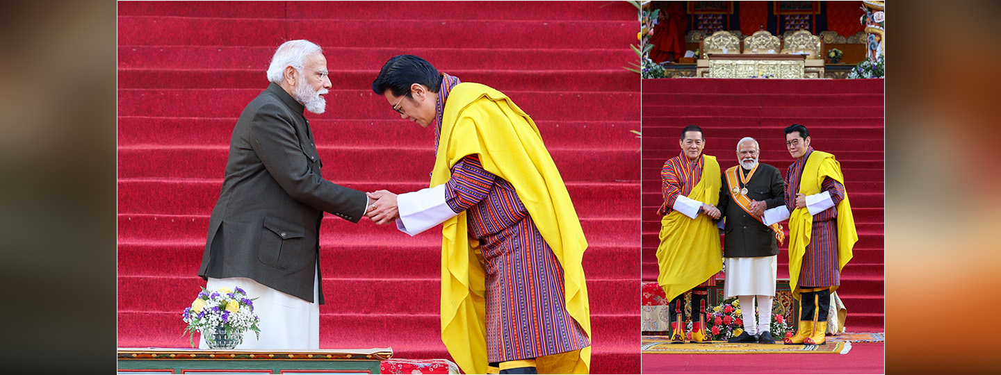  The award was announced in Dec 2021 during Bhutan’s National Day celebrations in recognition of PM Modi’s contribution to strengthening the India-Bhutan ties.
