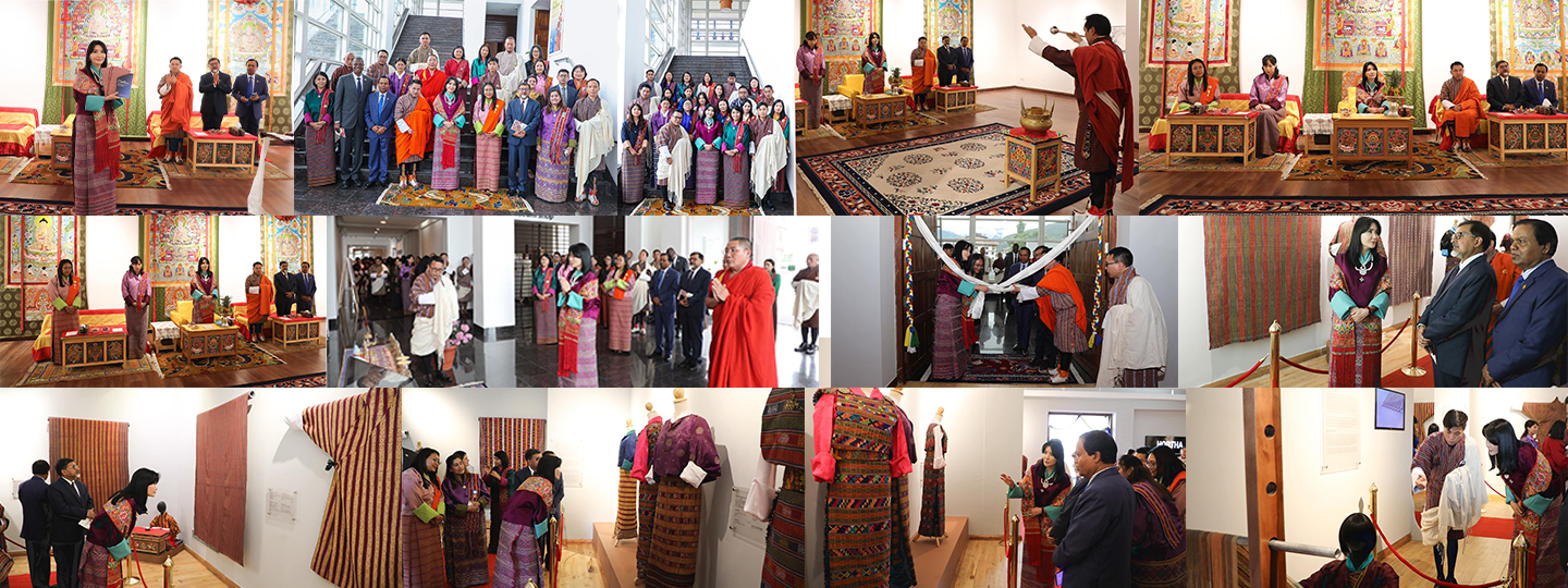 A privilege to join Her Majesty Gyalyum Sangay Choden Wangchuck at the inauguration of exhibition at Textiles Museum Thimphu showcasing traditional textile designs & rich weaving heritage of Bhutan